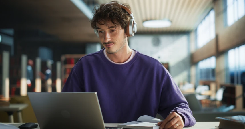 man in office on laptop