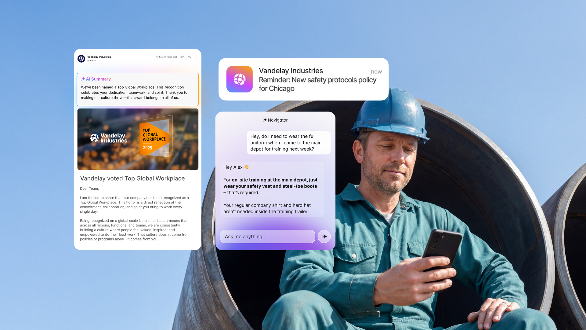 ai native intranet for frontline