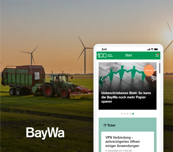 BayWa employee app screen