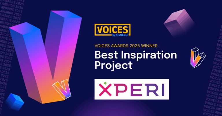 graphic of a V for VOICES Awards Best Inspiration Project XPERI