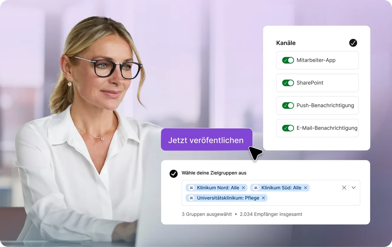 Zielgruppen und Kanäle im Staffbase Studio