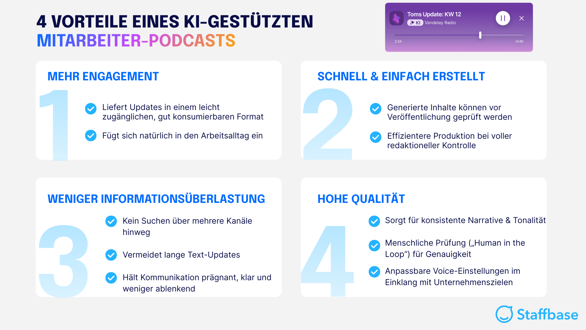 4 Vorteile eines KI Podcast