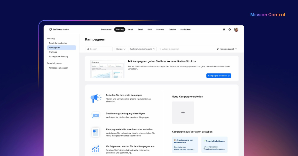 Kampagnen in Mission Control
