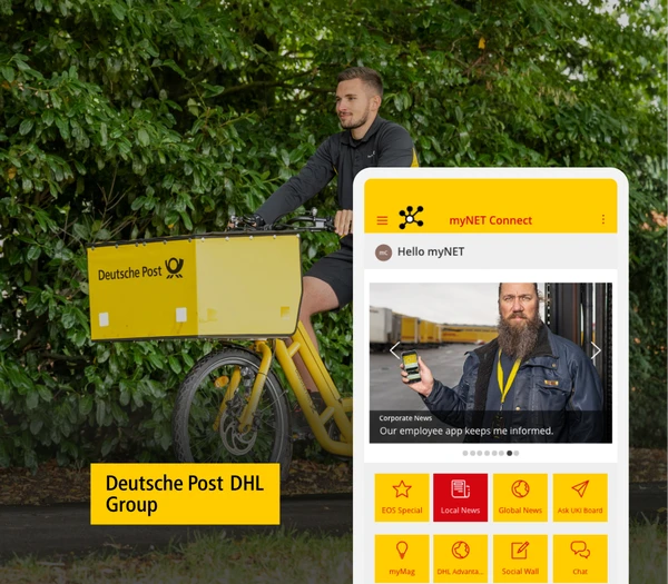 DHL Group app screen