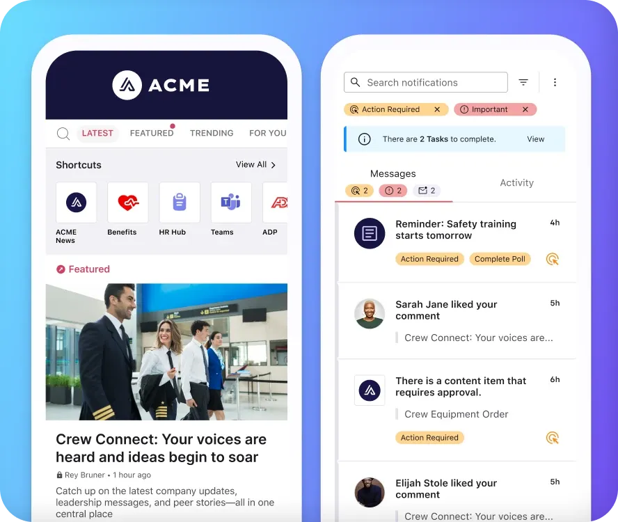 Firstup employee app
