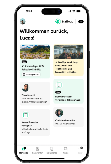 Mitarbeiter-App von Staffapp