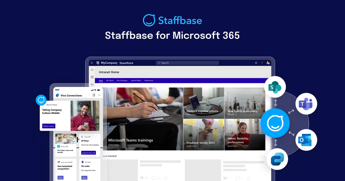 Staffbase & Microsoft 365 Integrations for Comms | Staffbase