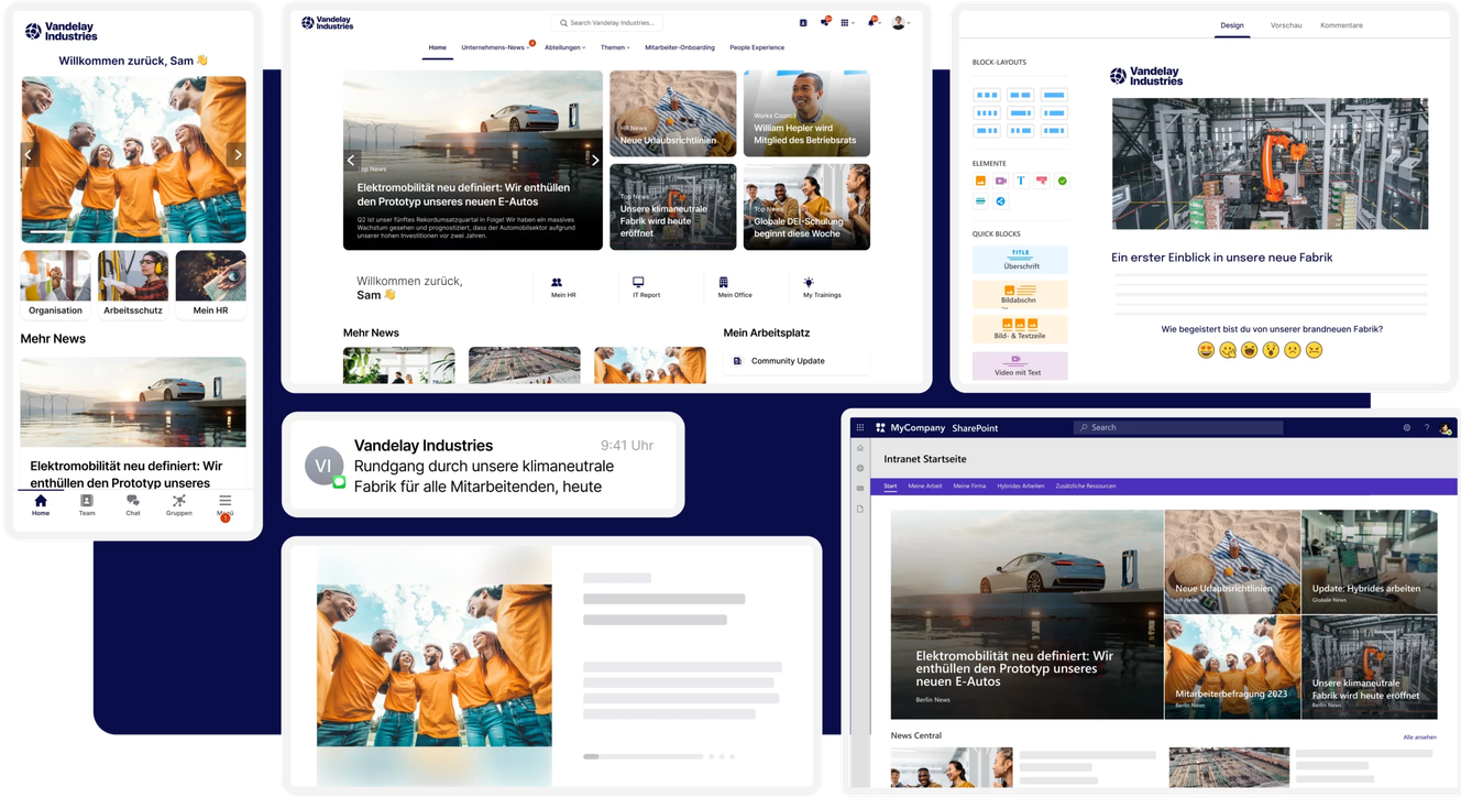 Channel overview screen German