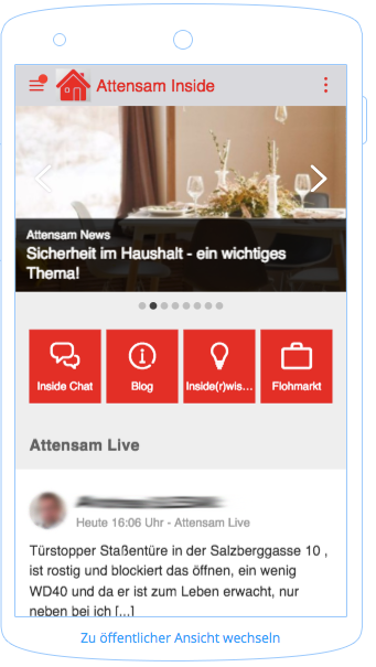 Attensam-Mitarbeiter-App
