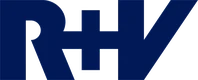 Bold, dark blue letters "RHV" on a white background, with the "R" and "H" connected at the top.