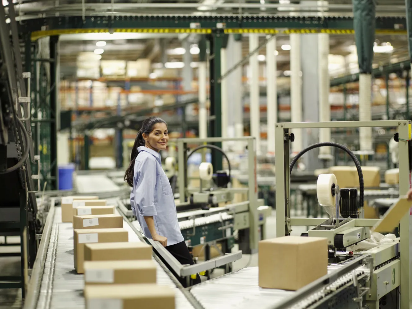 woman standing in a big fabric