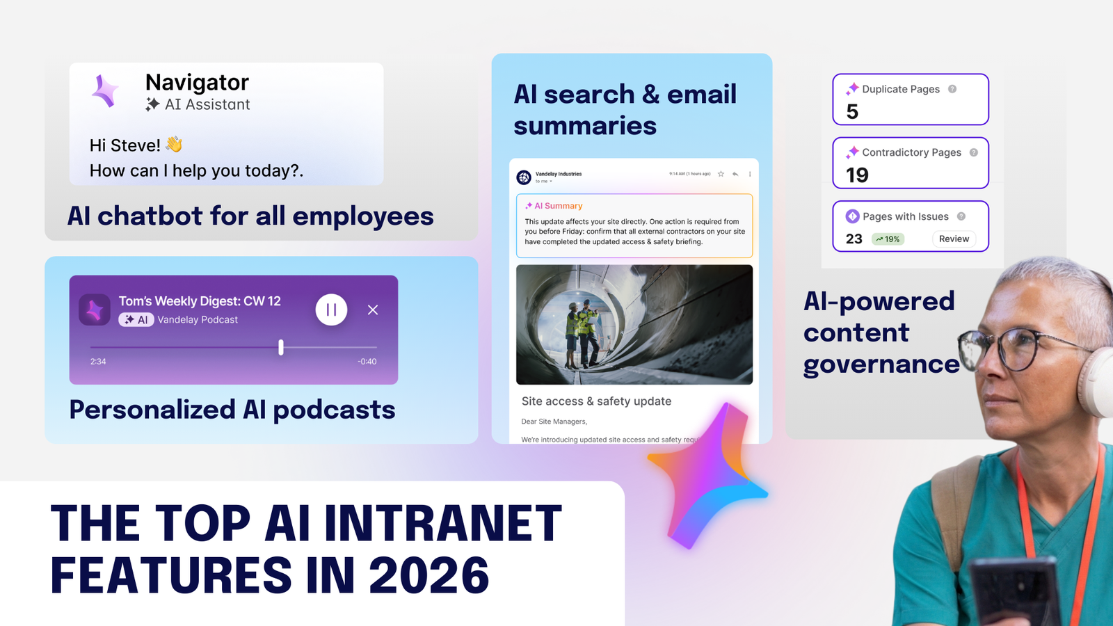 What are the key features of an AI intranet for enterprise ...