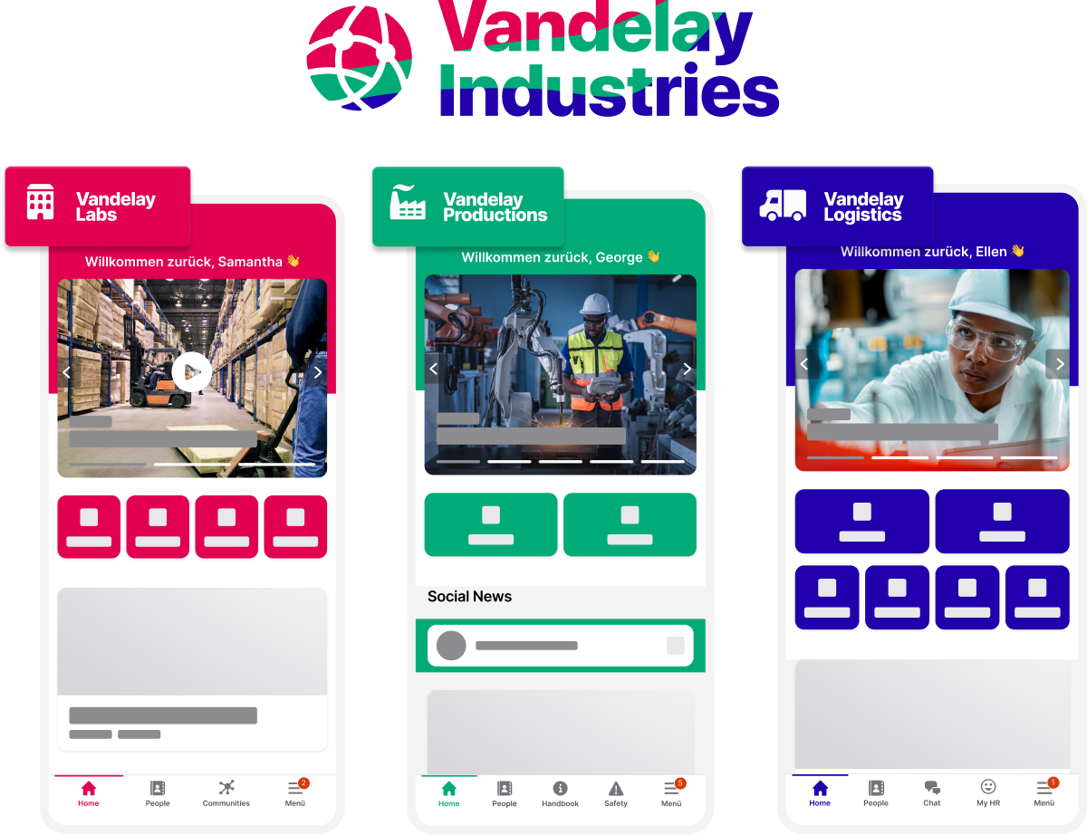 App für Interne Kommunikation Vorschau