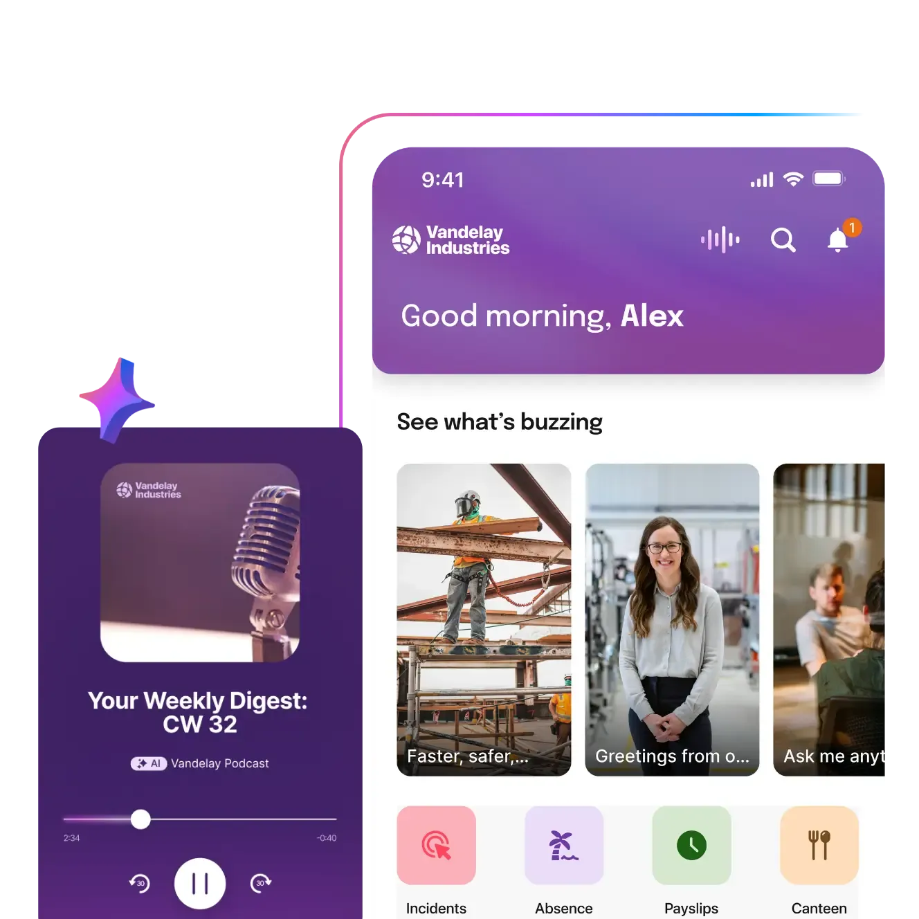 Internal communications app by Staffbase