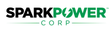 Green "Power Corp" logo with a lightning bolt replacing the "O" in "Power" and horizontal lines extending from "Corp".