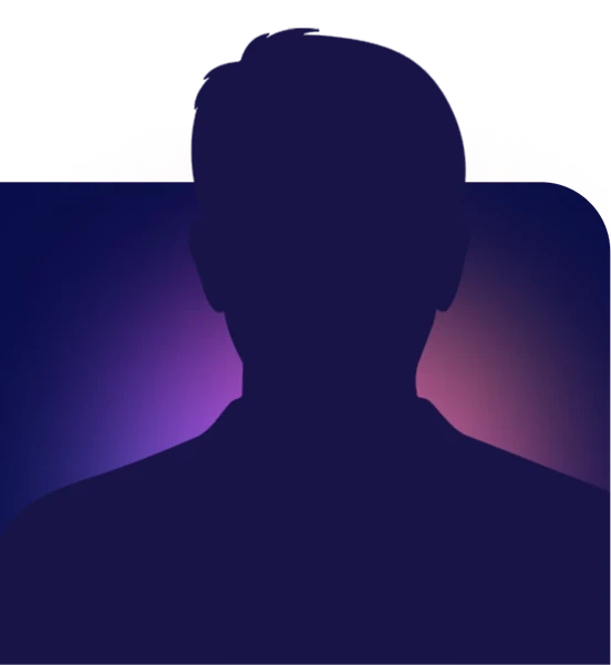 Shape of a person on a gradient background