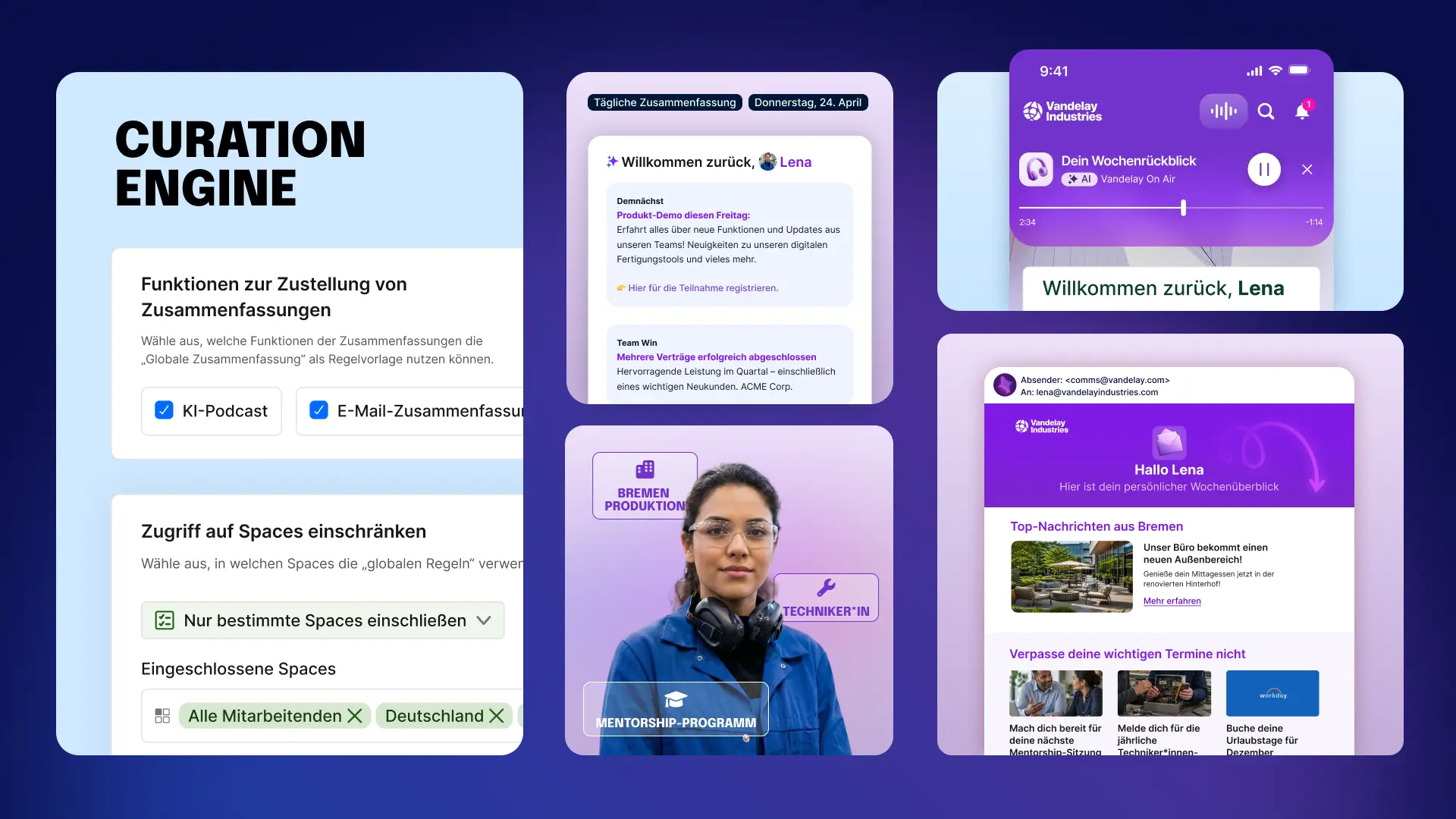 Kuratierte Inhalte in der Mitarbeiter-App mit dem Staffbase AI Quality Layer