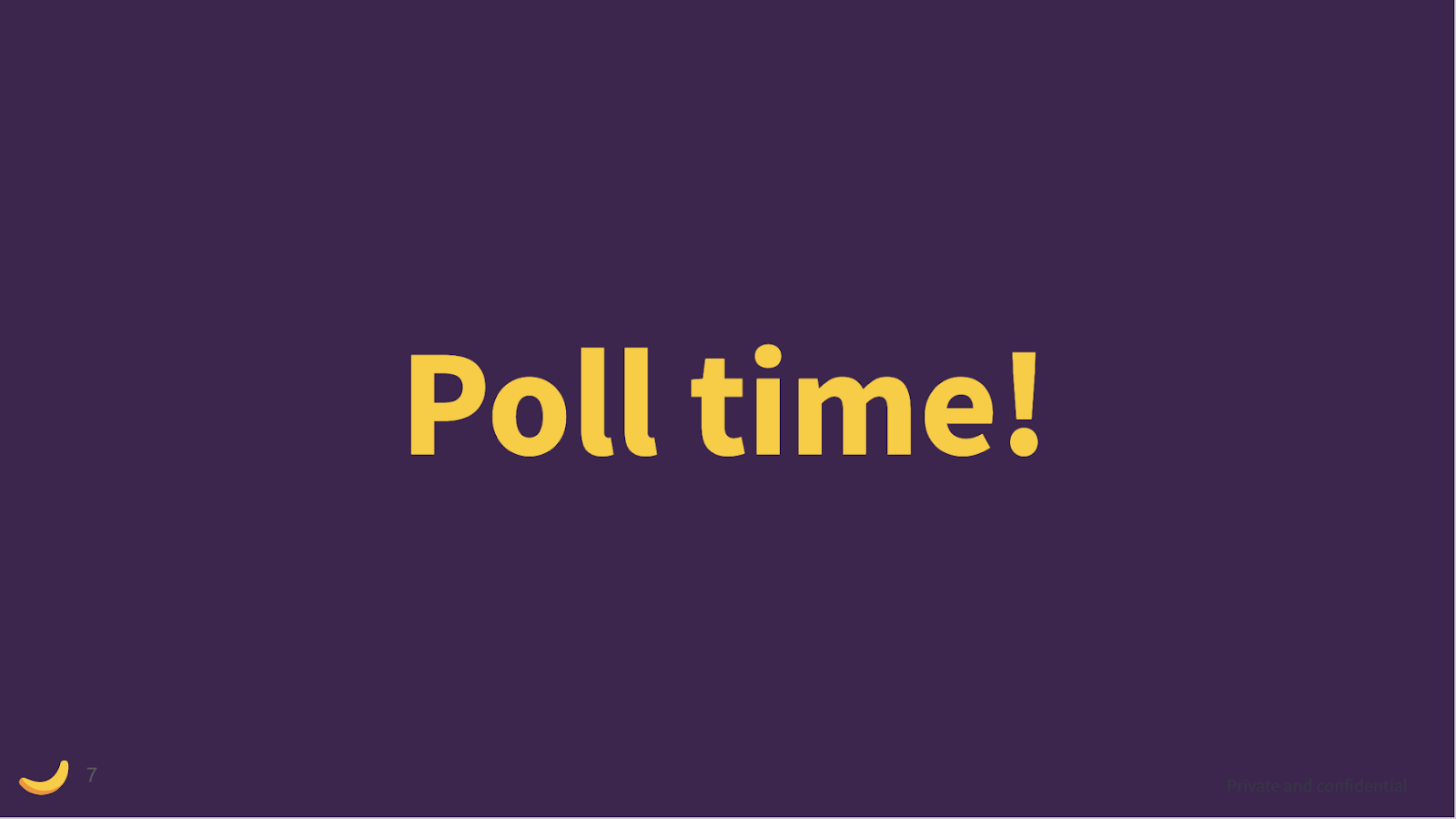 Powerpoint slide that says: