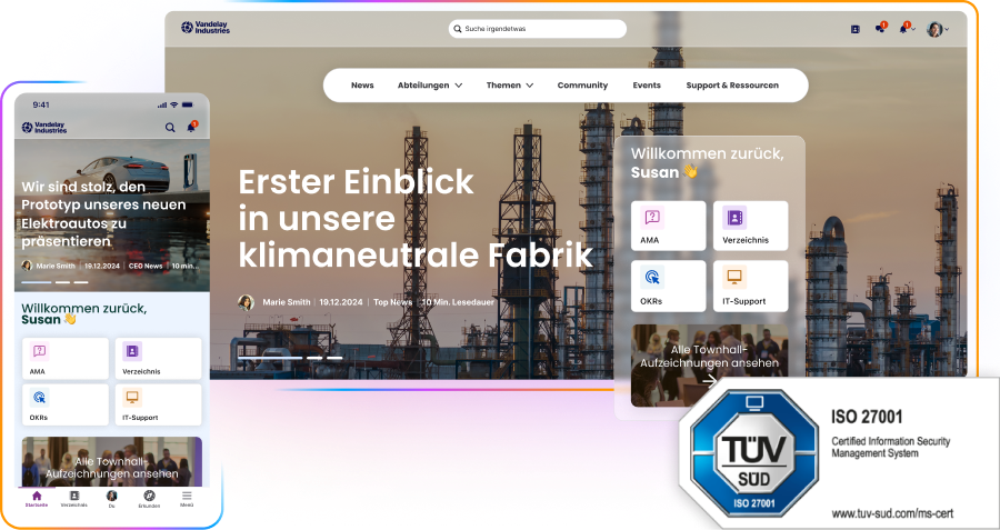 Security page hero image in German
