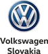 Volkswagen logo featuring a silver "VW" monogram within a blue circle, with "Volkswagen" text below in black.