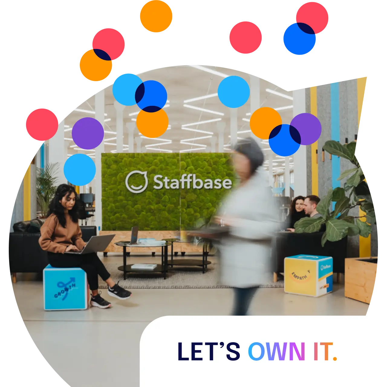 Staffbase Office Headerquarter with employees